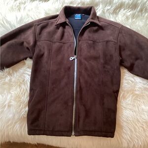 KUHL ALF Men’s MicroSuede Fleece Full Zip Jacket Coat Brown Size M